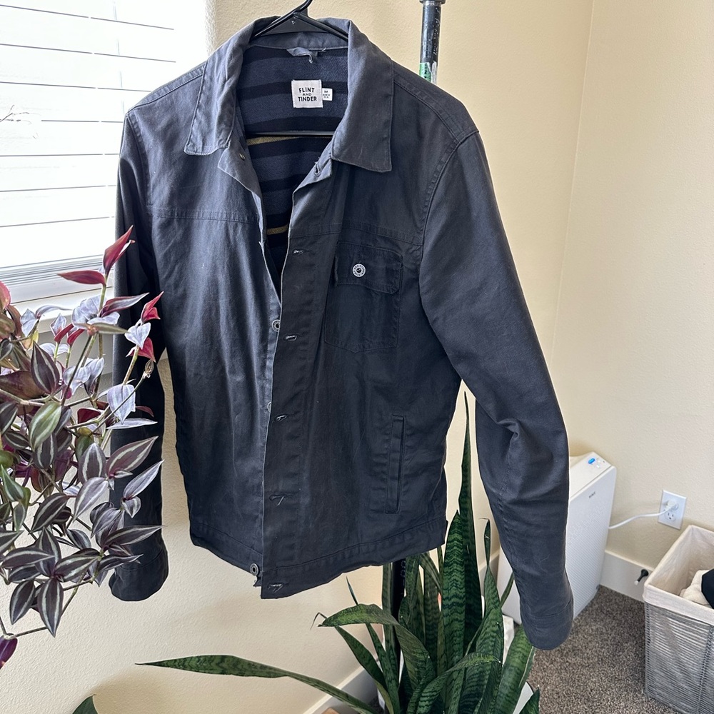 Flint and tinder flannel waxed canvas jacket